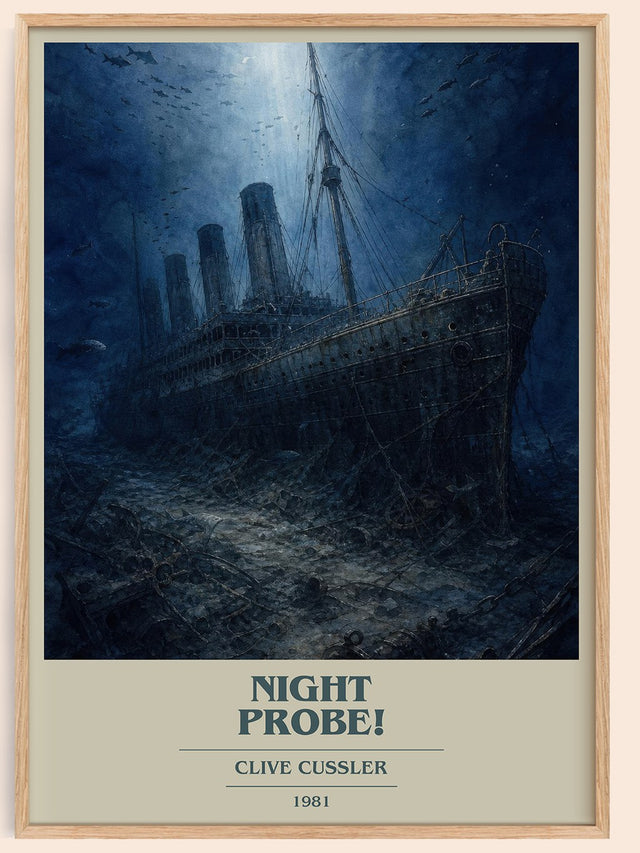 Night Probe! Book Cover Poster by Clive Cussler