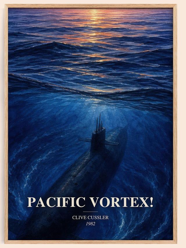 Pacific Vortex! Book Watercolour Illustration by Clive Cussler