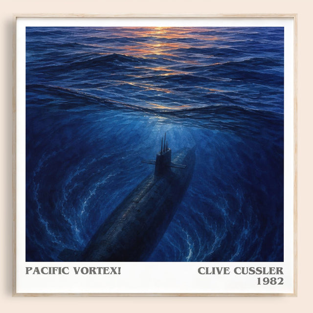 Pacific Vortex! Literary Art Print by Clive Cussler