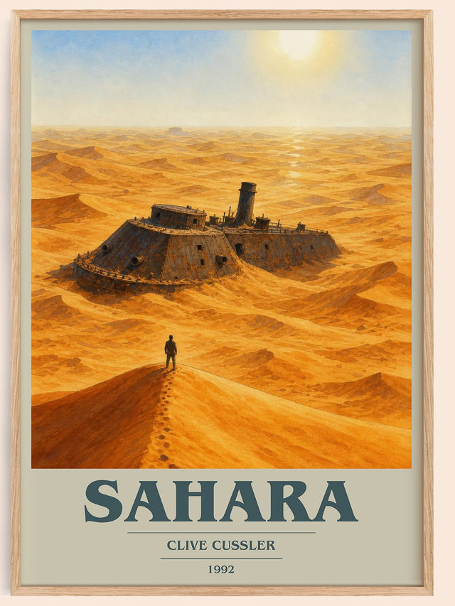 Sahara Book Cover Poster by Clive Cussler