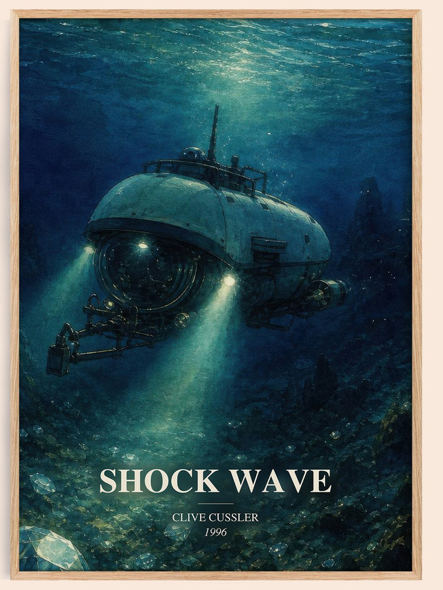 Shock Wave Book Watercolour Illustration by Clive Cussler