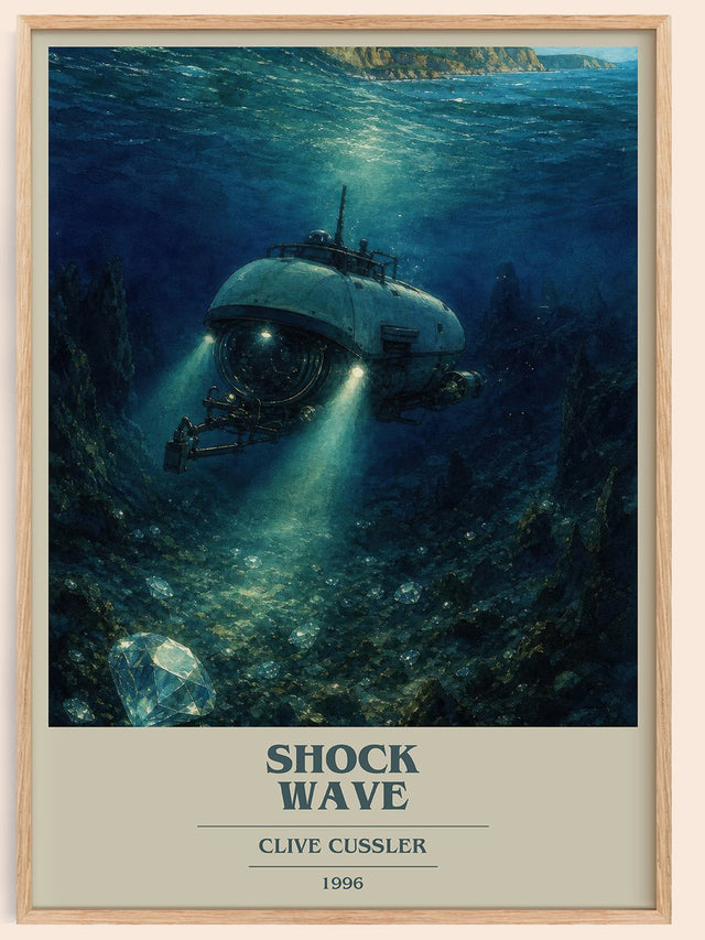 Shock Wave Book Cover Poster by Clive Cussler