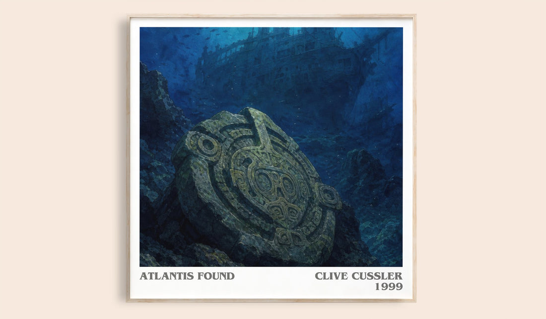 Atlantis Found literary book poster by Clive Cussler – framed literary art print