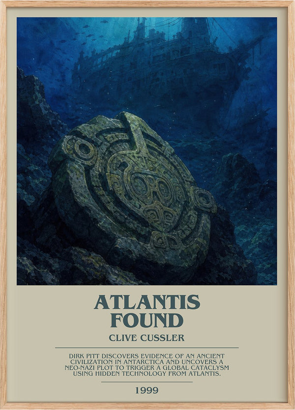 Atlantis Found Bookish Wall Art by Clive Cussler