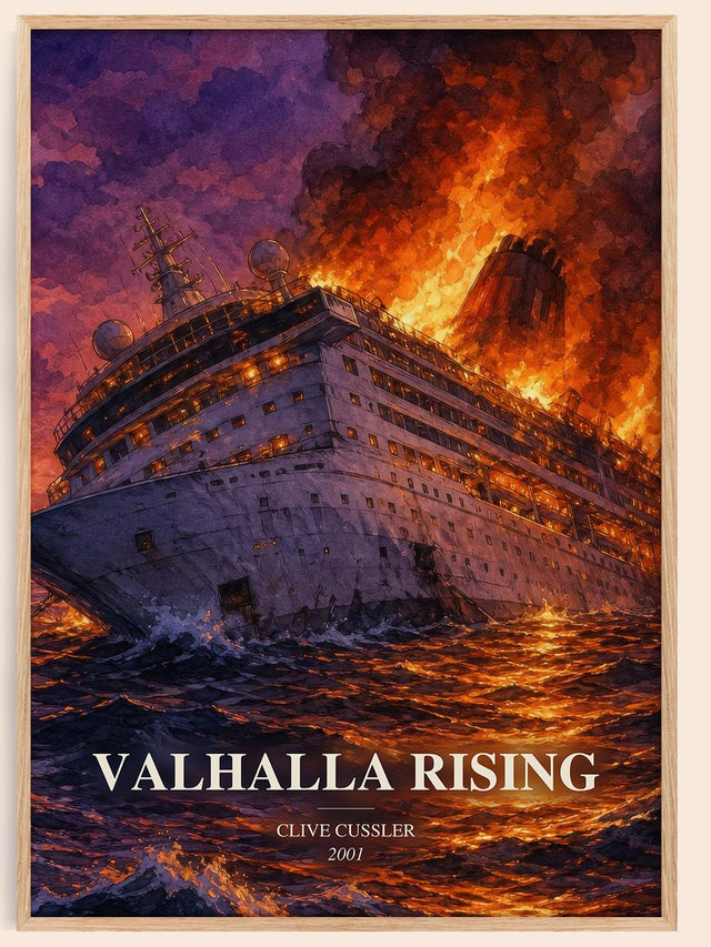 Valhalla Rising Book Watercolour Illustration by Clive Cussler