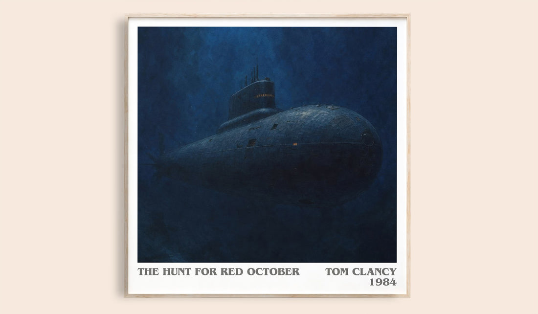 The Hunt for Red October literary book poster by Tom Clancy – framed literary art print