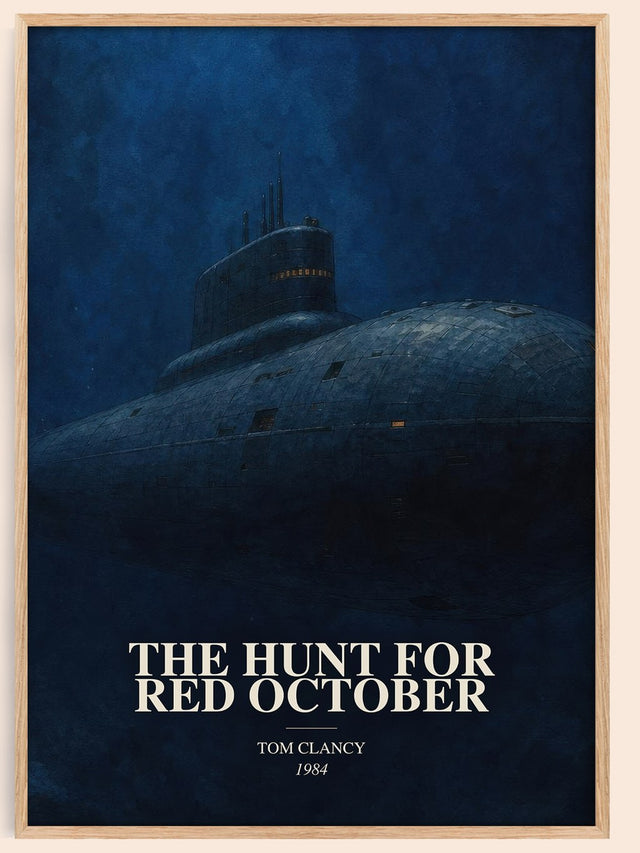 The Hunt for Red October Book Watercolour Illustration by Tom Clancy