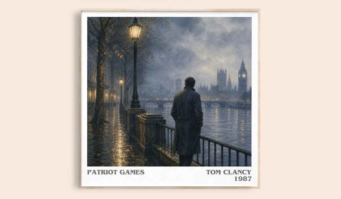 Patriot Games literary book poster by Tom Clancy – framed literary art print