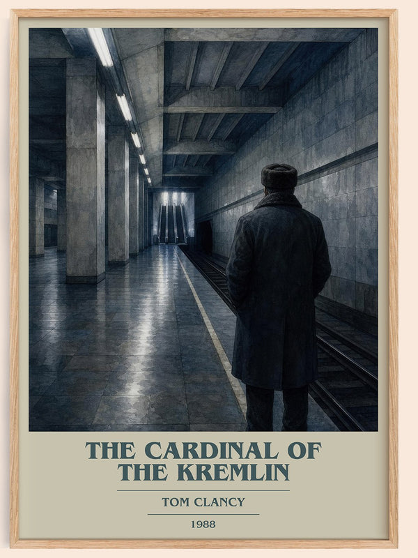 The Cardinal of the Kremlin book cover book poster by Tom Clancy – framed literary art print