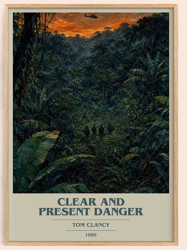 Clear and Present Danger Book Cover Poster by Tom Clancy