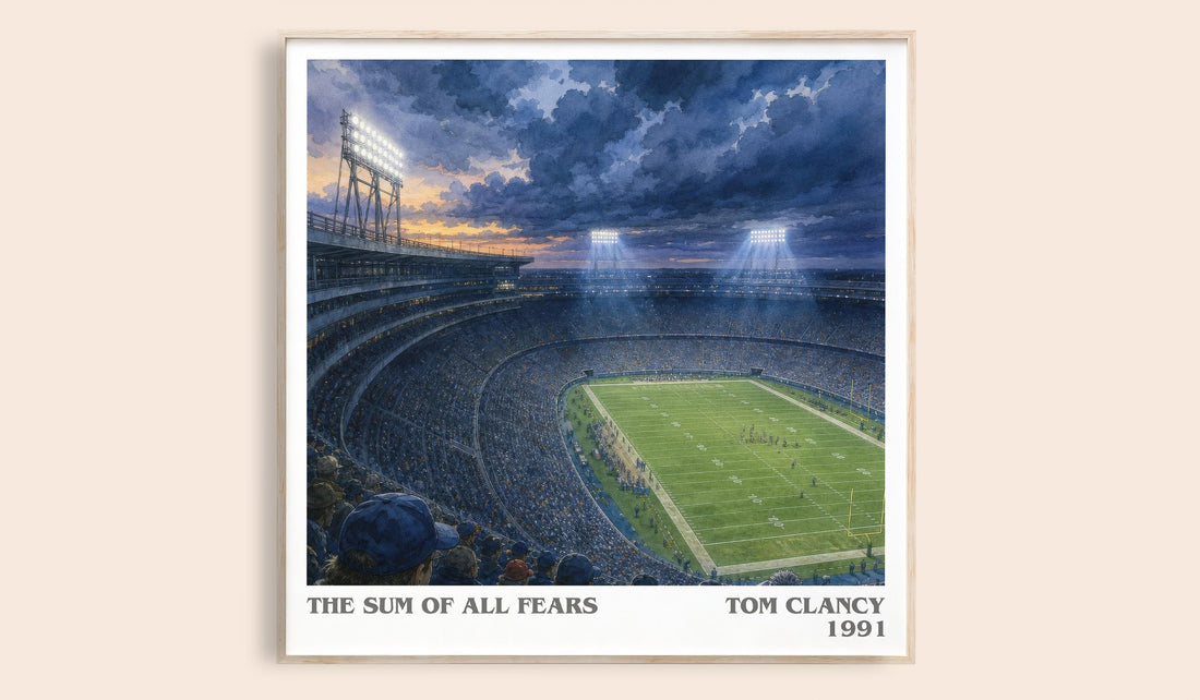 The Sum of All Fears literary book poster by Tom Clancy – framed literary art print