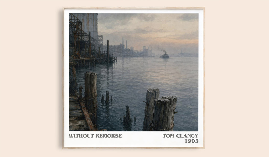 Without Remorse literary book poster by Tom Clancy – framed literary art print