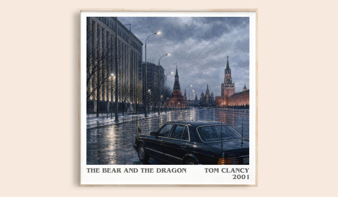 The Bear and the Dragon literary book poster by Tom Clancy – framed literary art print