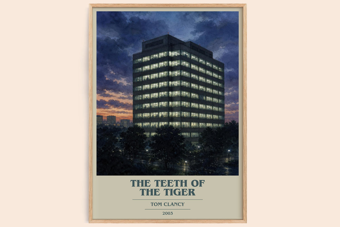 The Teeth of the Tiger book cover book poster by Tom Clancy – framed literary art print