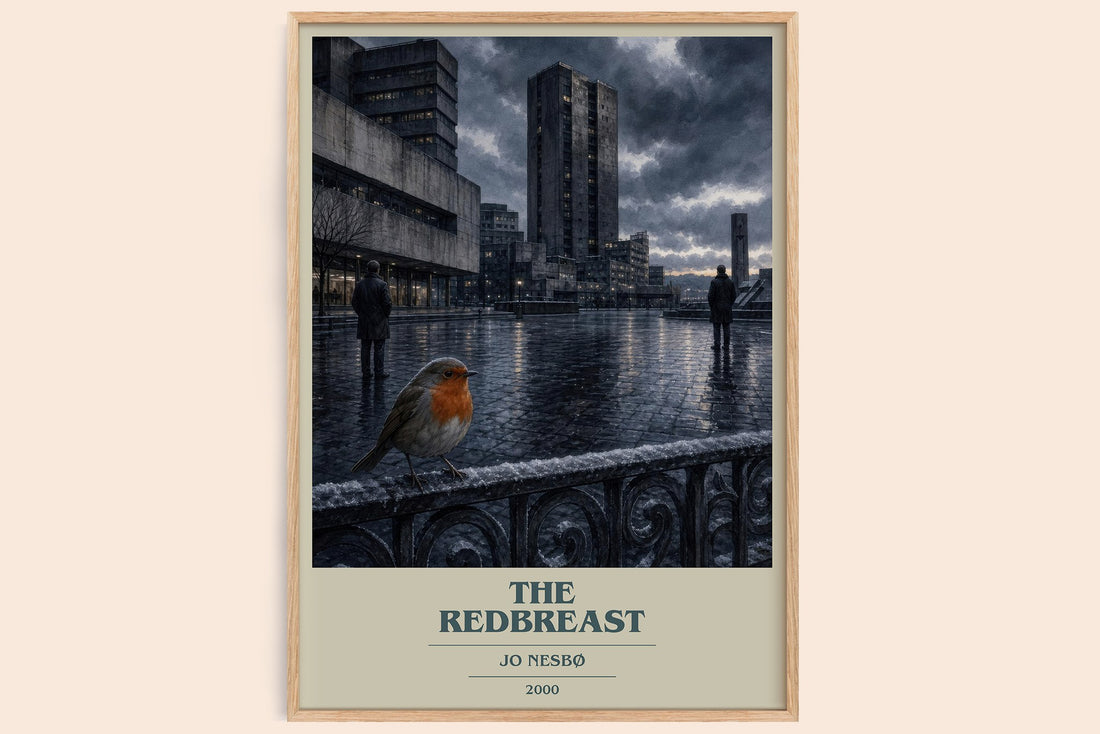 The Redbreast book cover book poster by Jo Nesbø – framed literary art print