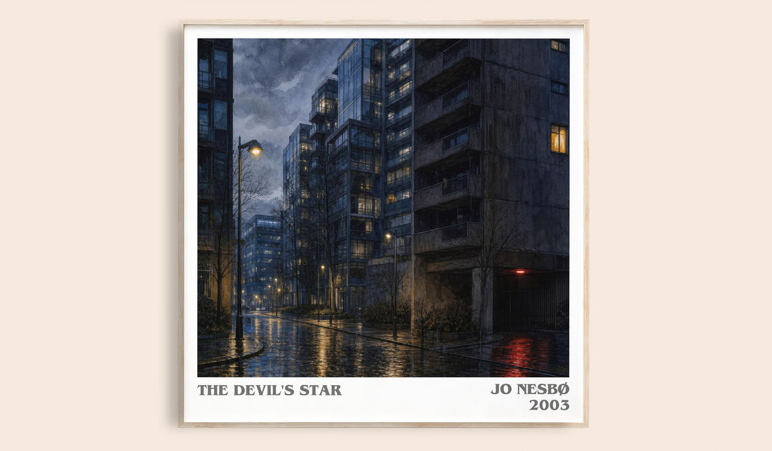 The Devil's Star literary book poster by Jo Nesbø – framed literary art print