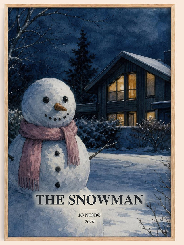 The Snowman Book Watercolour Illustration by Jo Nesbø
