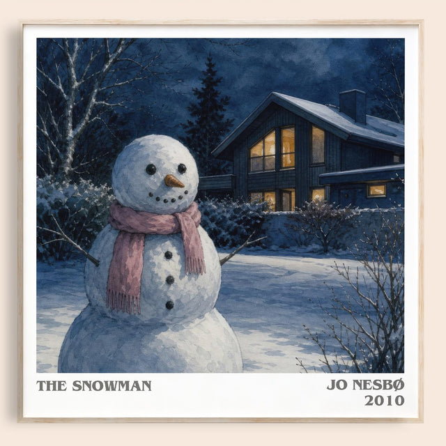 The Snowman Literary Art Print by Jo Nesbø