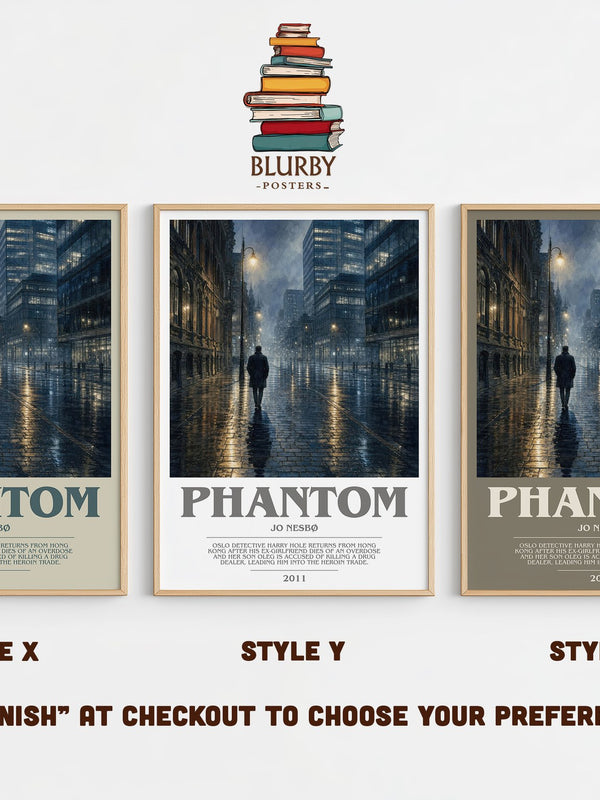 Phantom bookish print in frame leaning in hallway – crime wall art