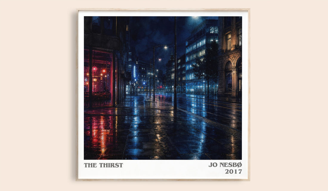 The Thirst literary book poster by Jo Nesbø – framed literary art print