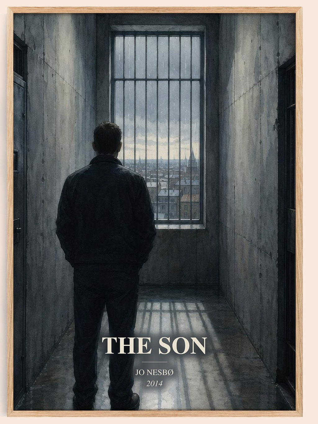 The Son watercolour book poster by Jo Nesbø – framed literary art print