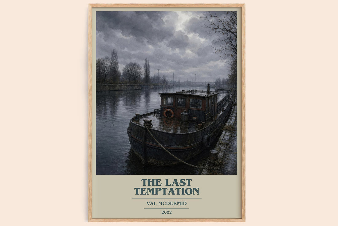 The Last Temptation book cover book poster by Val McDermid – framed literary art print