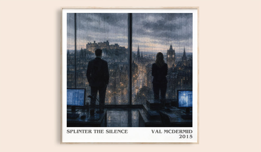 Splinter the Silence literary book poster by Val McDermid – framed literary art print