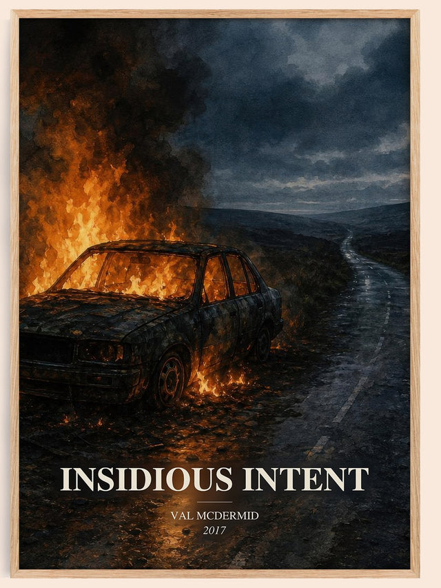 Insidious Intent Book Watercolour Illustration by Val McDermid