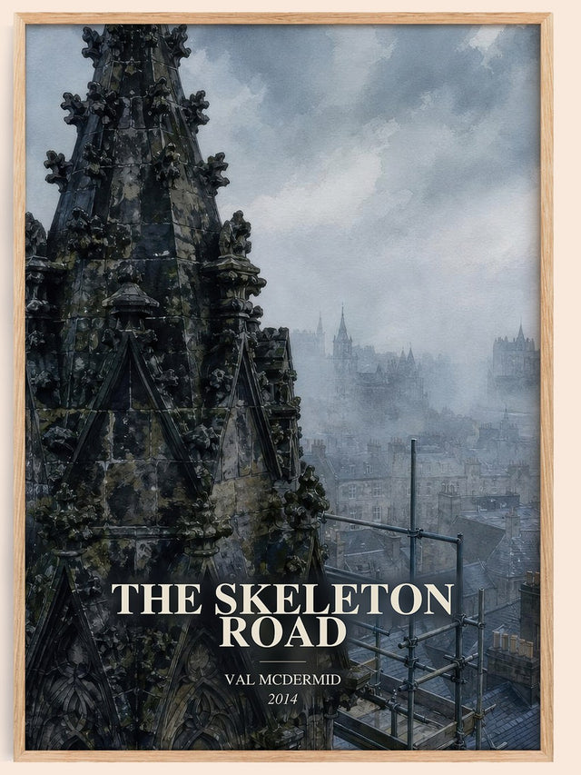 The Skeleton Road Book Watercolour Illustration by Val McDermid