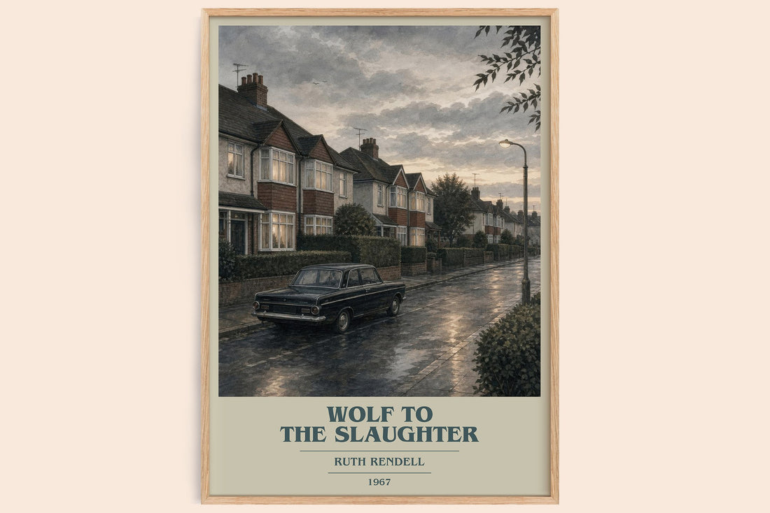 Wolf to the Slaughter book cover book poster by Ruth Rendell – framed literary art print