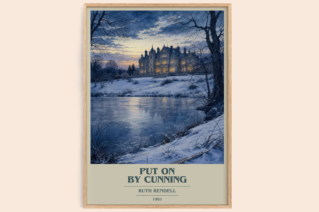 Put On by Cunning book cover book poster by Ruth Rendell – framed literary art print