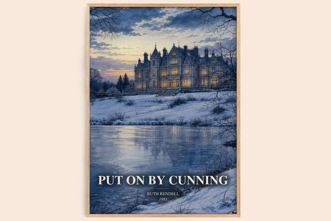 Put On by Cunning watercolour book poster by Ruth Rendell – framed literary art print