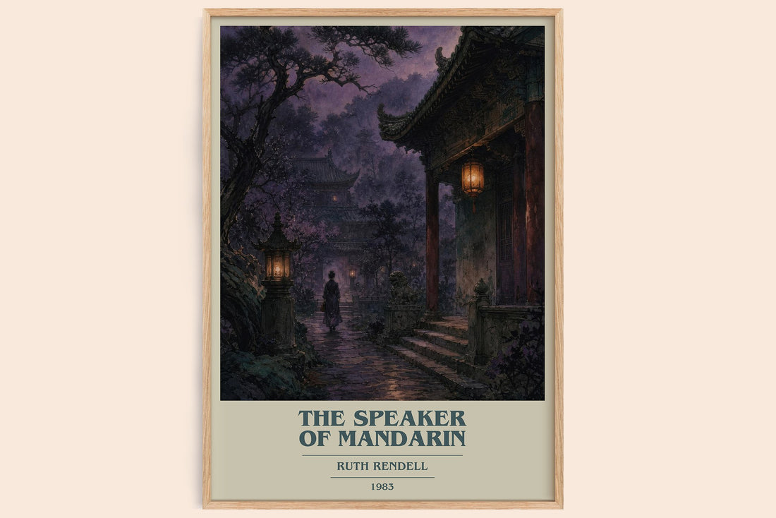 The Speaker of Mandarin book cover book poster by Ruth Rendell – framed literary art print