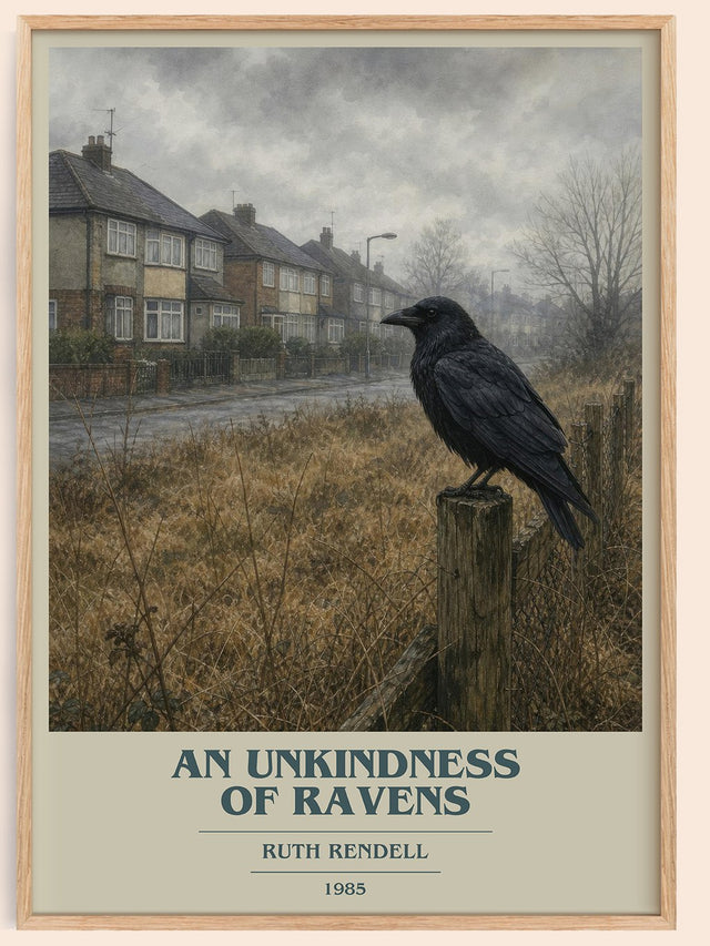 An Unkindness of Ravens Book Cover Poster by Ruth Rendell