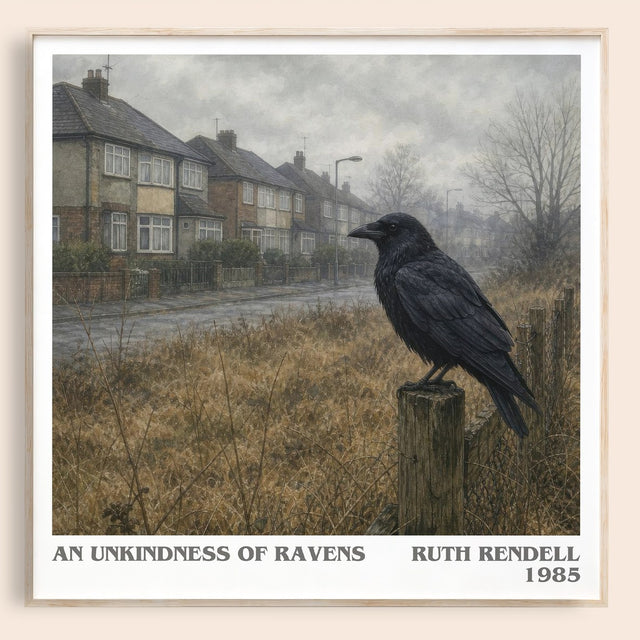 An Unkindness of Ravens Literary Art Print by Ruth Rendell