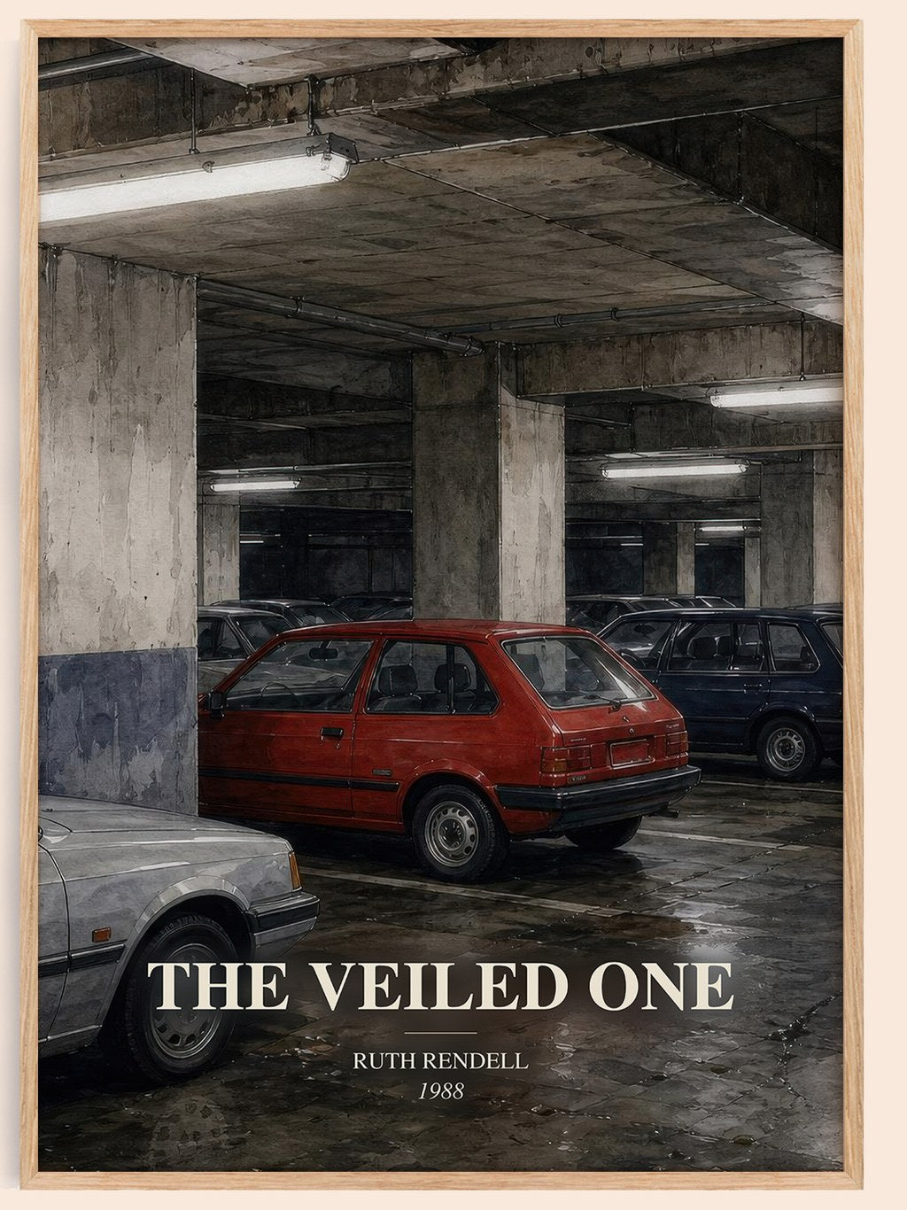 The Veiled One watercolour book poster by Ruth Rendell – framed literary art print