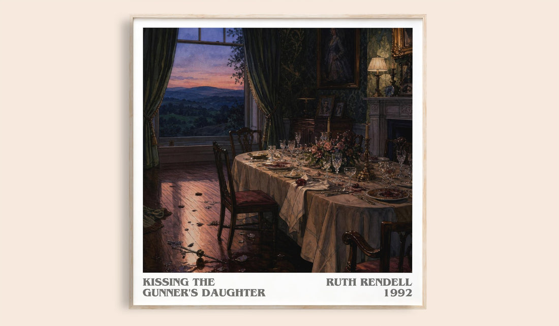 Kissing the Gunner's Daughter literary book poster by Ruth Rendell – framed literary art print