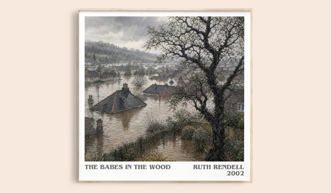 The Babes in the Wood literary book poster by Ruth Rendell – framed literary art print
