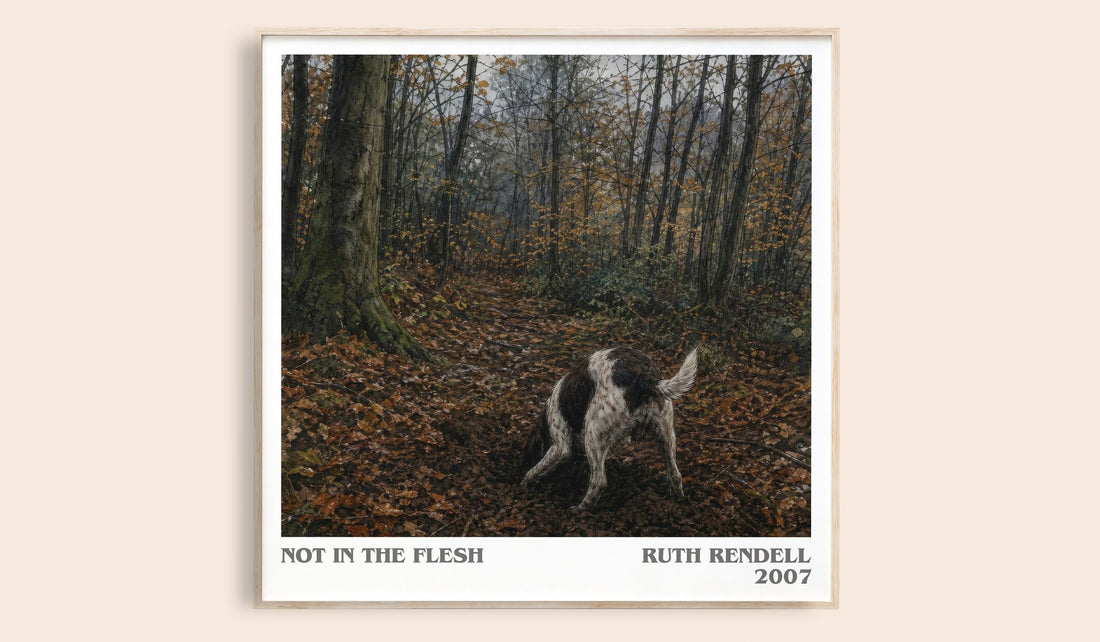 Not in the Flesh literary book poster by Ruth Rendell – framed literary art print