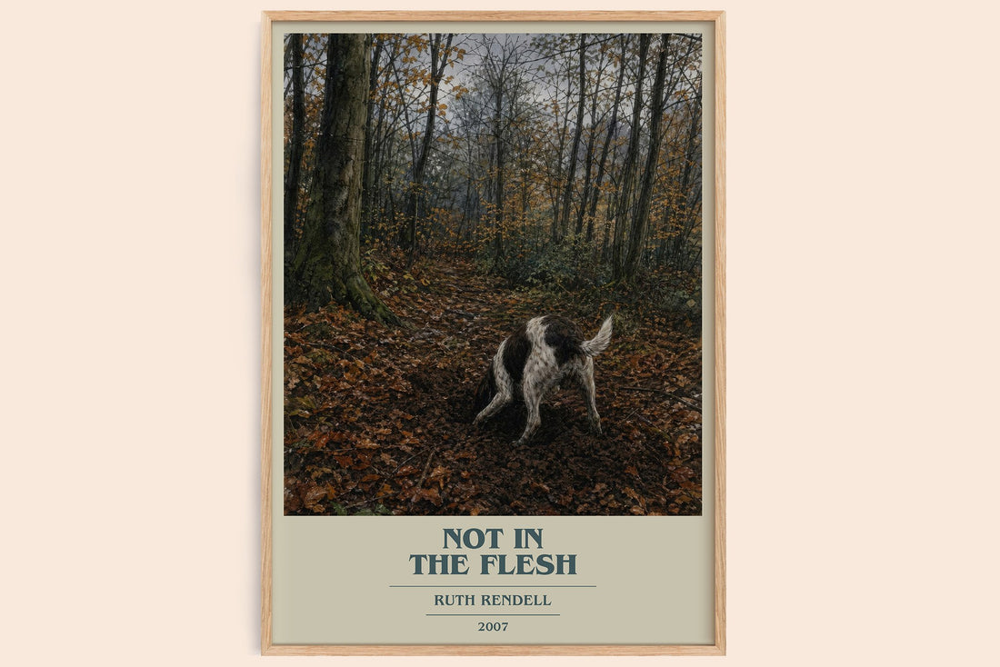 Not in the Flesh book cover book poster by Ruth Rendell – framed literary art print