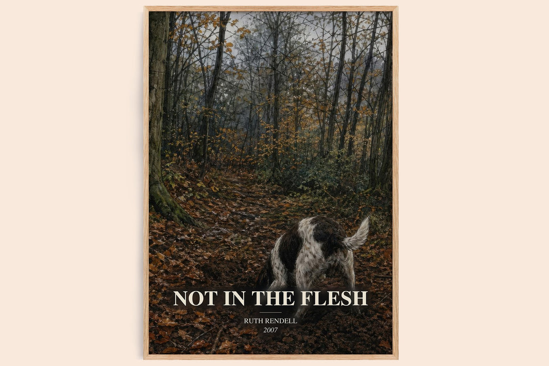 Not in the Flesh watercolour book poster by Ruth Rendell – framed literary art print
