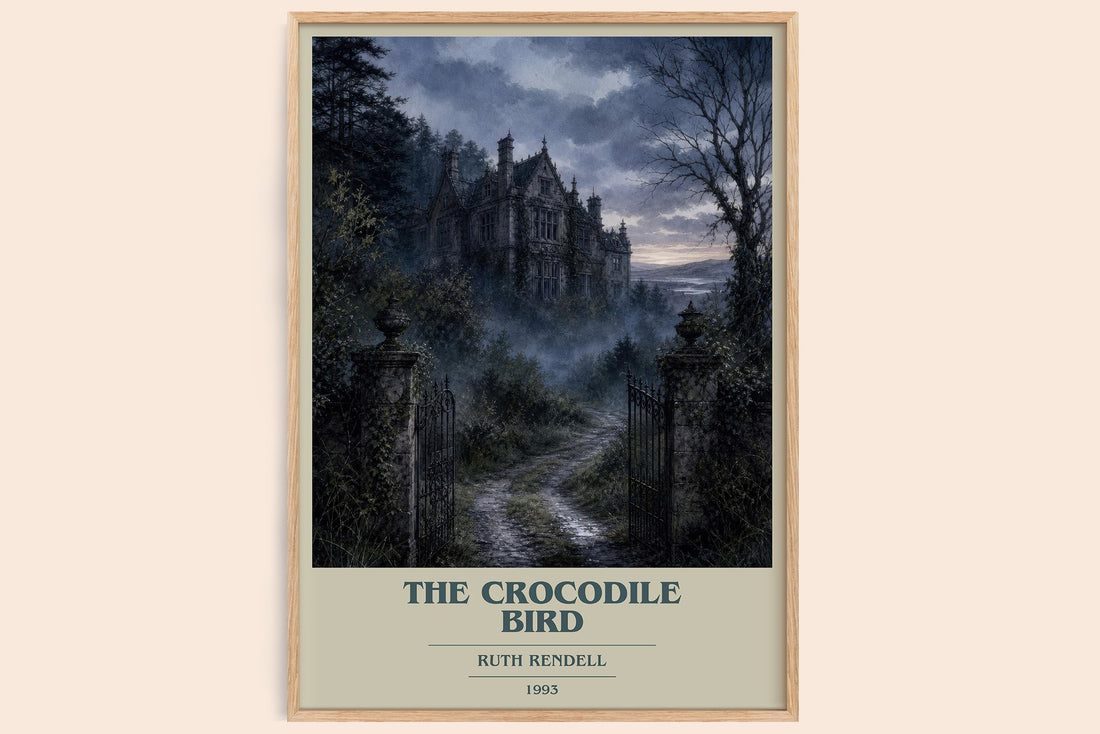The Crocodile Bird book cover book poster by Ruth Rendell – framed literary art print
