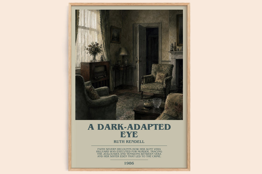 A Dark-Adapted Eye bookish book poster by Ruth Rendell – framed literary art print