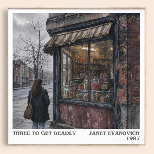 Three to Get Deadly Literary Art Print by Janet Evanovich