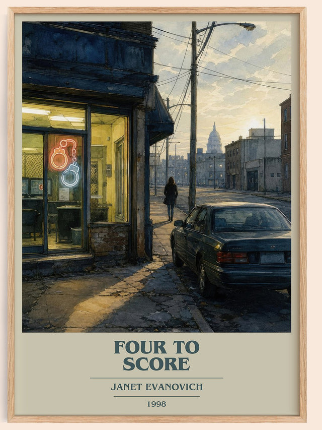Four to Score Book Cover Poster by Janet Evanovich