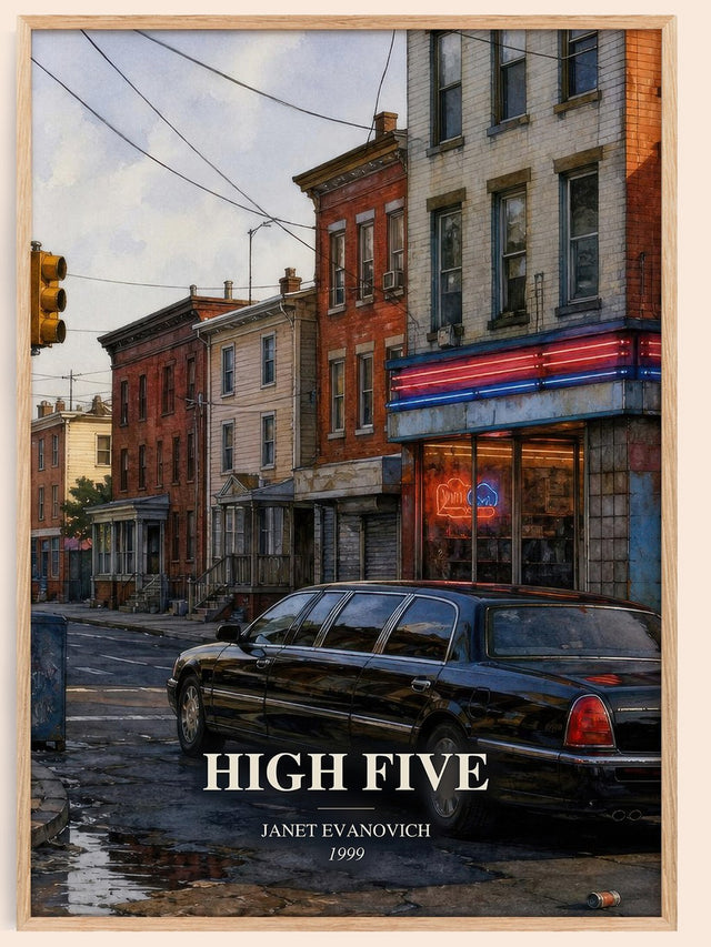 High Five Book Watercolour Illustration by Janet Evanovich