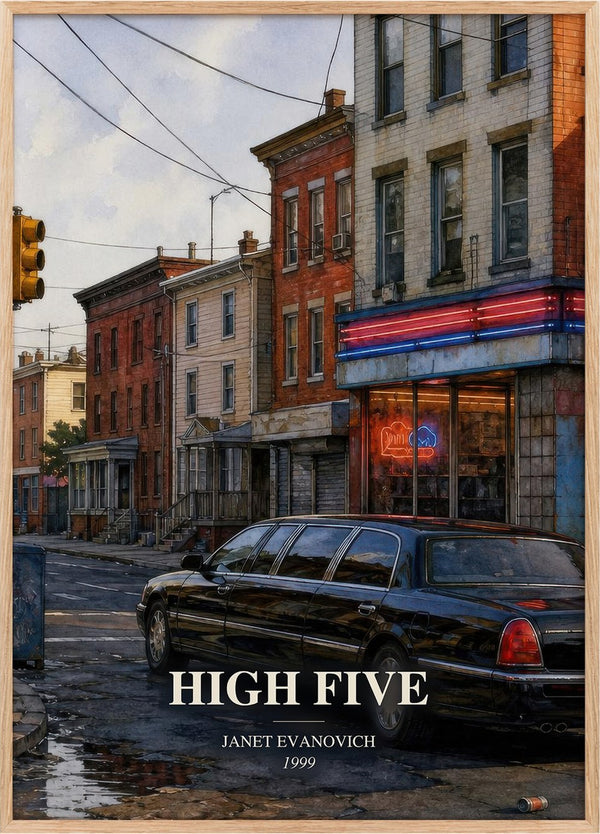 High Five Book Watercolour Illustration by Janet Evanovich