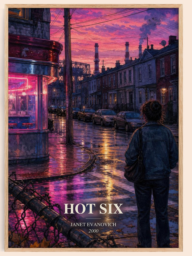 Hot Six Book Watercolour Illustration by Janet Evanovich
