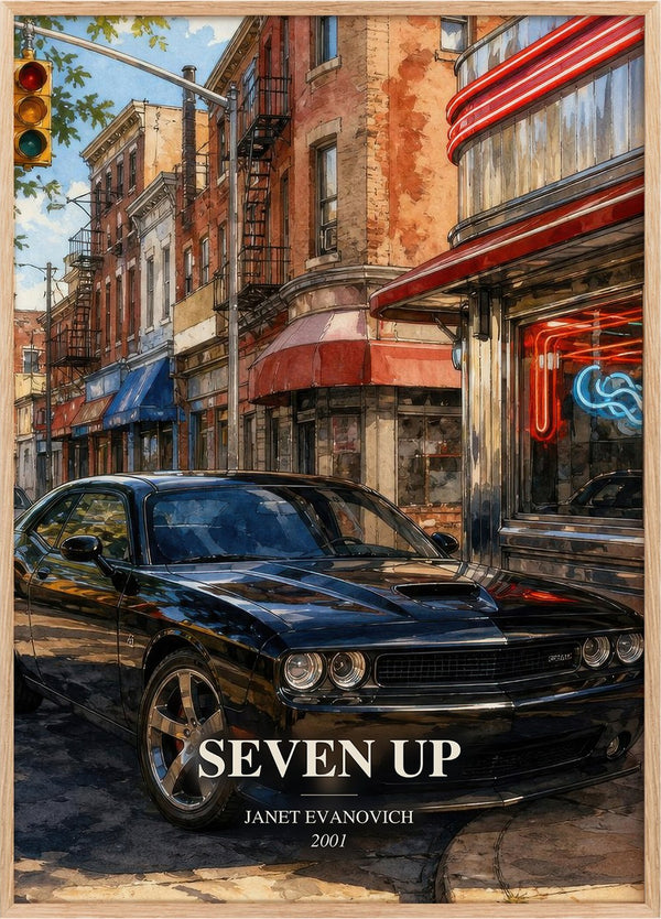Seven Up Book Watercolour Illustration by Janet Evanovich