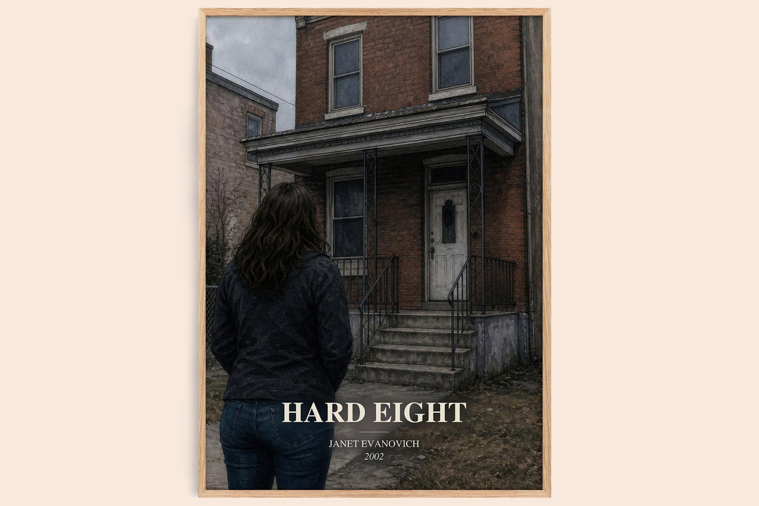 Hard Eight watercolour book poster by Janet Evanovich – framed literary art print